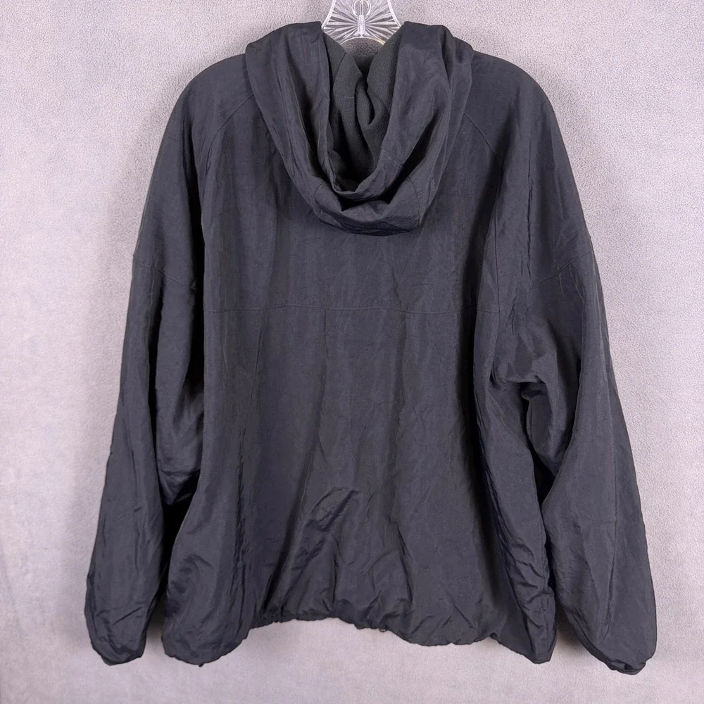 Nike Mens 2XL Fleece‎ Lined Windrunner Hooded Loose Jacket Black